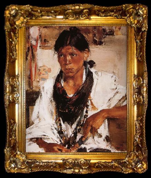 framed  Nikolay Fechin Indian Boy, ta009-2